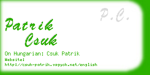 patrik csuk business card